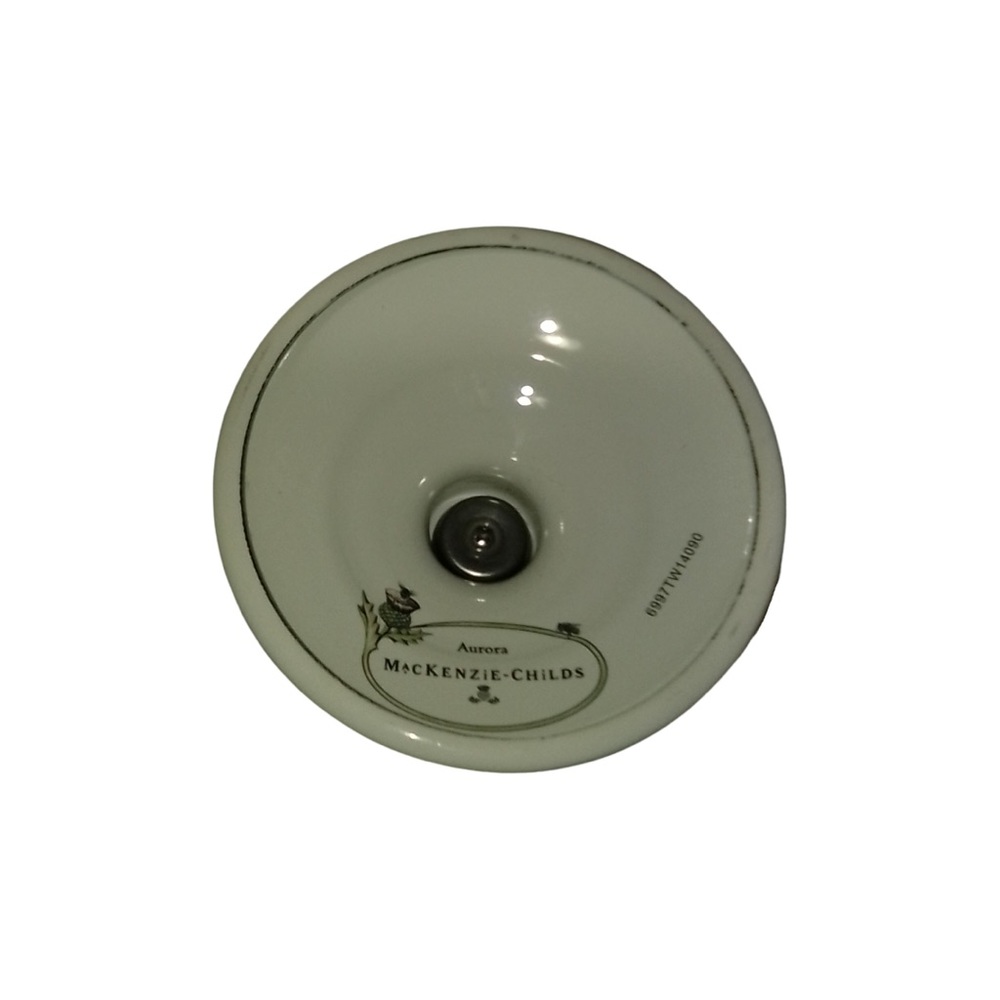 COPY - MacKenzie-Childs Vintage Aurora Farmhouse  Ceramic Pedestal Compote-SMALL - Picture 5 of 5